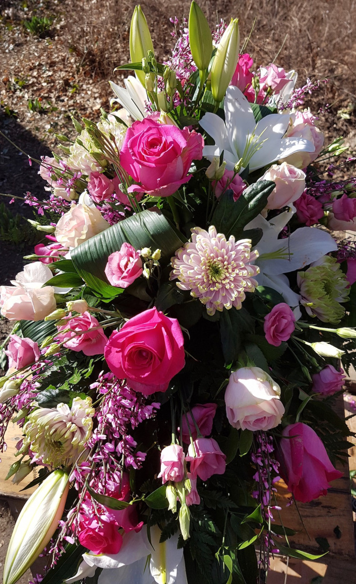 Begräbnis Sarggesteck/Bukett - Funeral coffin/bouquet dekoration #5